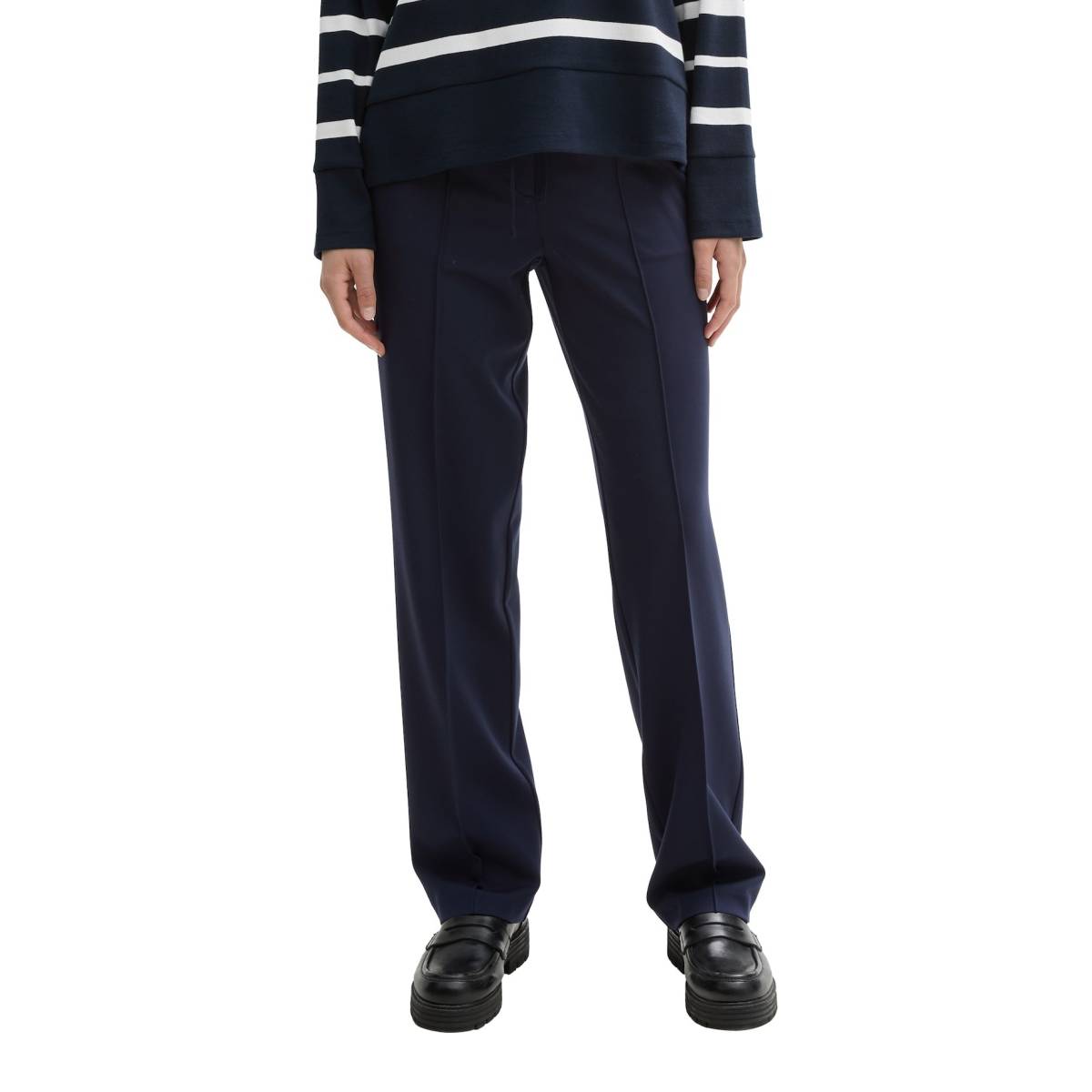 TOM TAILOR  broeken donker blauw -  model 1045428 - Dameskleding broeken blauw