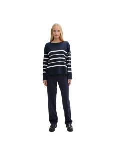 TOM TAILOR  broeken donker blauw -  model 1045428 - Dameskleding broeken blauw