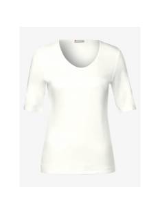 STREET ONE  t shirts ecru -  model a317665 - Dameskleding t shirts ecru