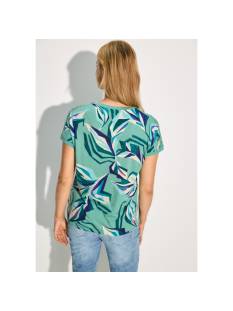 CECIL  t shirts donker groen/multi -  model b321788 - Dameskleding t shirts groen