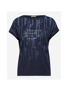 CECIL  t shirts donker blauw/multi -  model b321926 - Dameskleding t shirts blauw