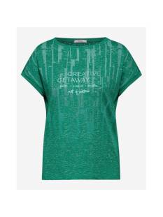 CECIL  t shirts groen/multi -  model b321926 - Dameskleding t shirts groen