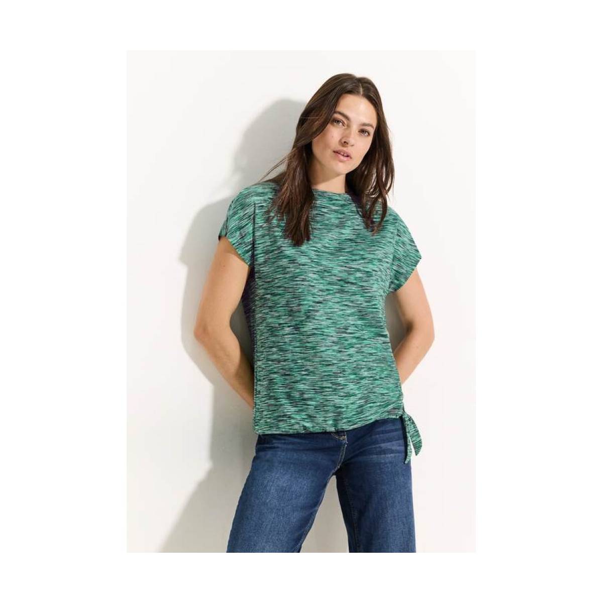 CECIL  t shirts groen/color -  model b321786 - Dameskleding t shirts groen