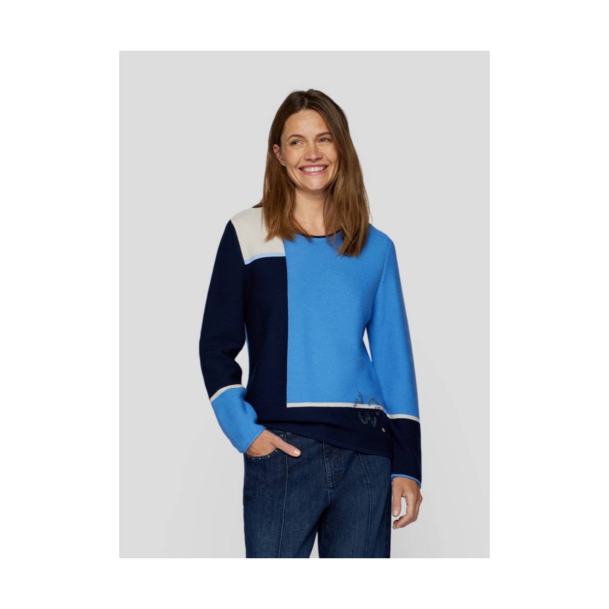 RABE  tricot pull's en gilets blauw -  model 53-124605 - Dameskleding tricot pull's en gilets blauw