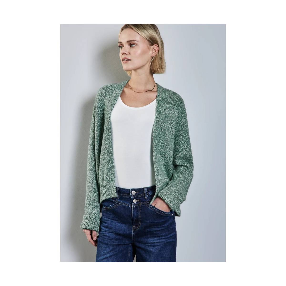 STREET ONE  tricot pull's en gilets licht groen/multi -  model a253914 - Dameskleding tricot pull's en gilets groen