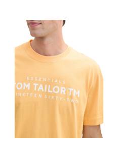 TOM TAILOR  t shirts licht oranje -  model 1045631 - Herenkleding t shirts oranje