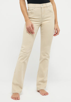 Jeansbroek L. Beige uni