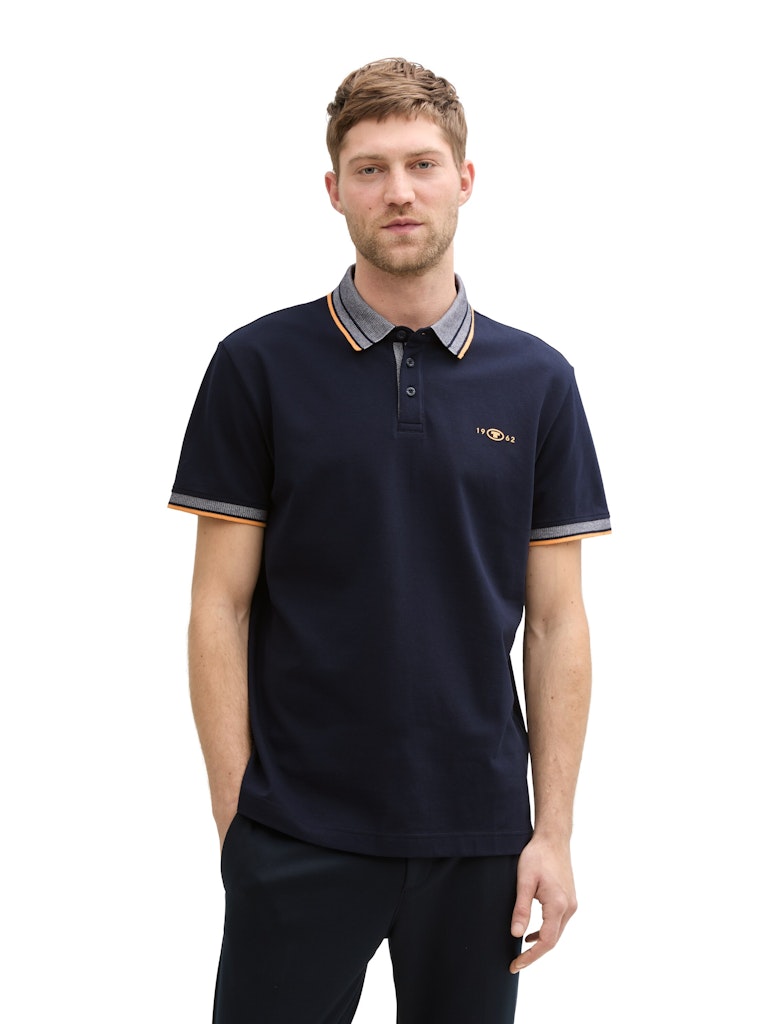 T Shirt Polo KM D. Blauw