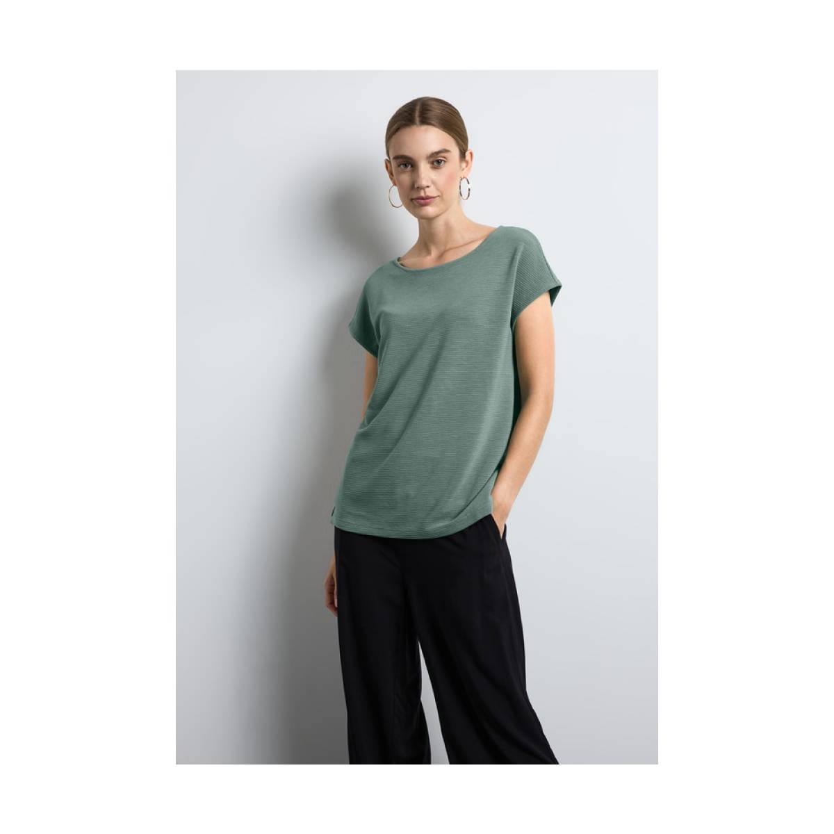 STREET ONE  t shirts mintgroen -  model a321951 - Dameskleding t shirts groen