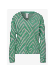 STREET ONE  t shirts licht groen/color -  model a322513 - Dameskleding t shirts groen