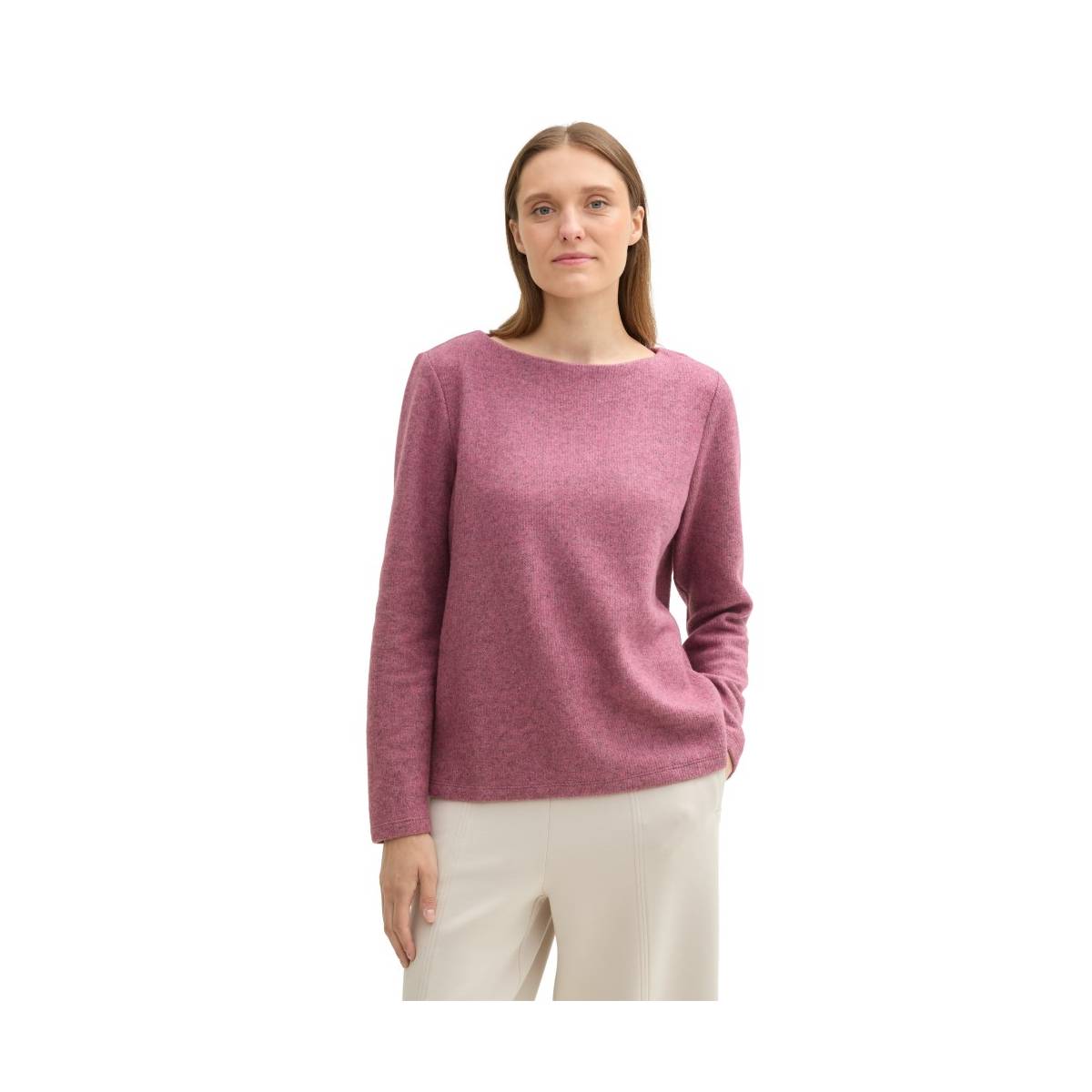 TOM TAILOR  sweaters donker roze/color -  model 1043168 - Dameskleding sweaters roze