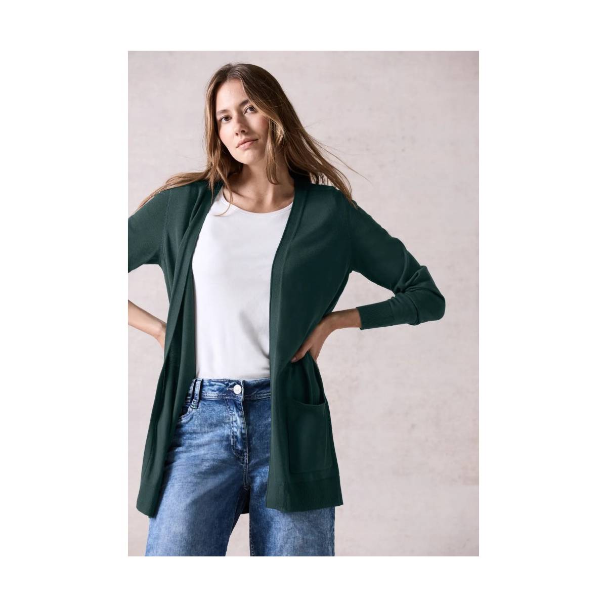 CECIL  tricot pull's en gilets donker groen -  model b253785 - Dameskleding tricot pull's en gilets groen